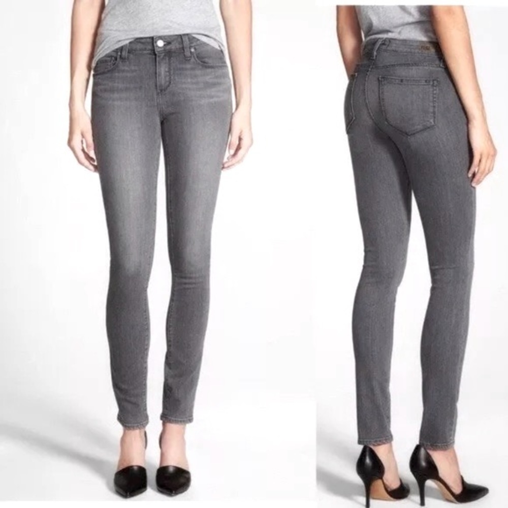 𝅺PAIGE Peg Ankle Skinny in Oxford Grey size 24